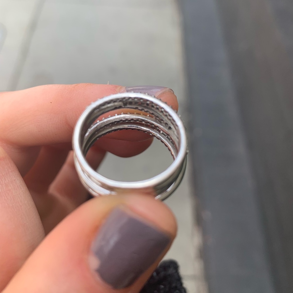 Silver layered ring - Picture 6 of 8